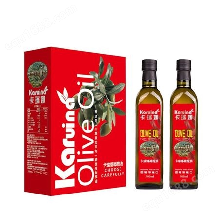 卡瑞娜精炼橄榄油 500ml*2礼盒装 西班牙进口橄榄油