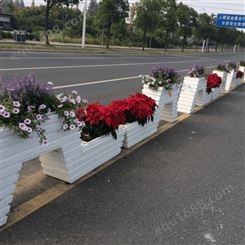 道路花箱防护栏 市政公路隔离栏 润程铁艺金属围栏定制包安装