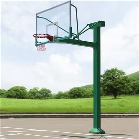 球场比赛用可升降平箱地埋式篮球架 户外钢化玻璃板 浩圆
