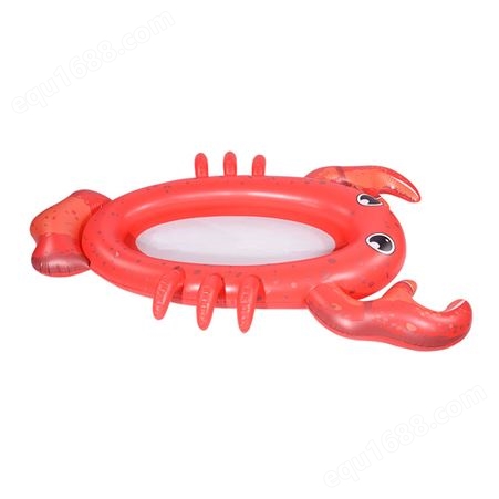 厂家定制充气大龙虾浮床水上夹网坐骑动物浮排儿童游泳戏水玩具