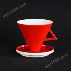 欧式大容量便携陶瓷咖啡杯碟套装 创意简约风家用咖啡杯