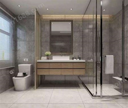 锦良装饰 浴室铝合金钢化玻璃 卫生间干湿分离 支持定制