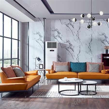 天一美家意式极简头层真皮沙发组合北欧风客厅户型23套装家具
