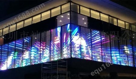 LED透明屏 用于舞台、演播室、科技馆、观光电梯 专业定制服务24h