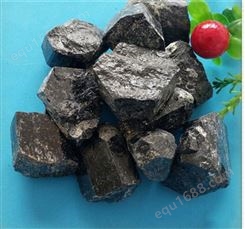 单晶体黑色铁电气石 托玛琳原石颗粒 柱状电气石块
