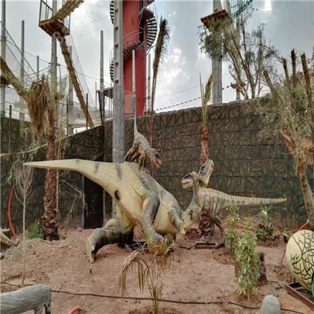 定制景区游玩设备仿真动物 仿生模型 侏罗纪 电动恐龙广场电瓶车