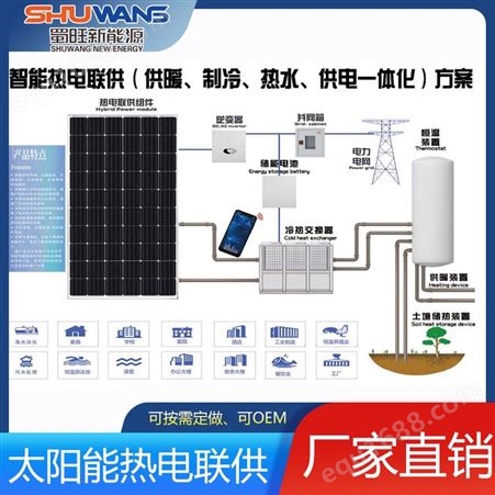蜀旺新能源厂家 热电联供 双玻双面太阳能电池板