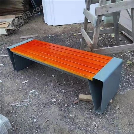 户外连体桌椅 塑木院子座椅 休闲公园椅 可定制 昊德生产